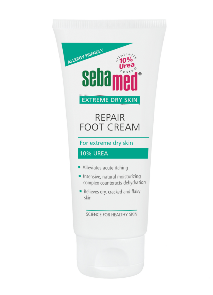 Cremă dermatologică reparatoare pentru picioare cu 10% uree