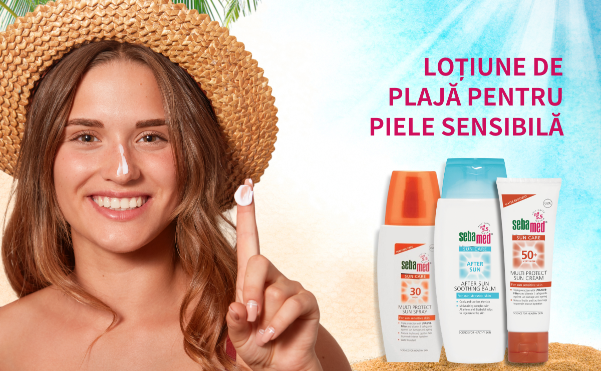 Loțiune de plajă pentru piele sensibilă